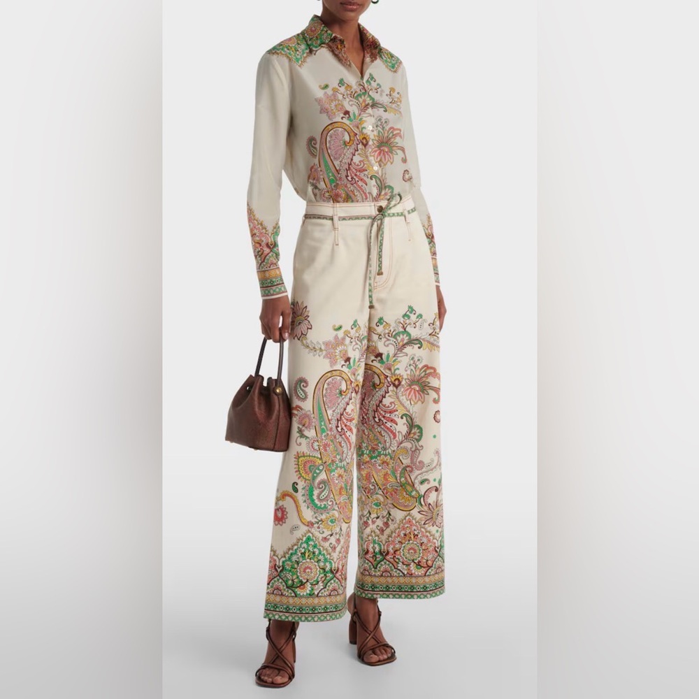 Floral Paisley Print Pants